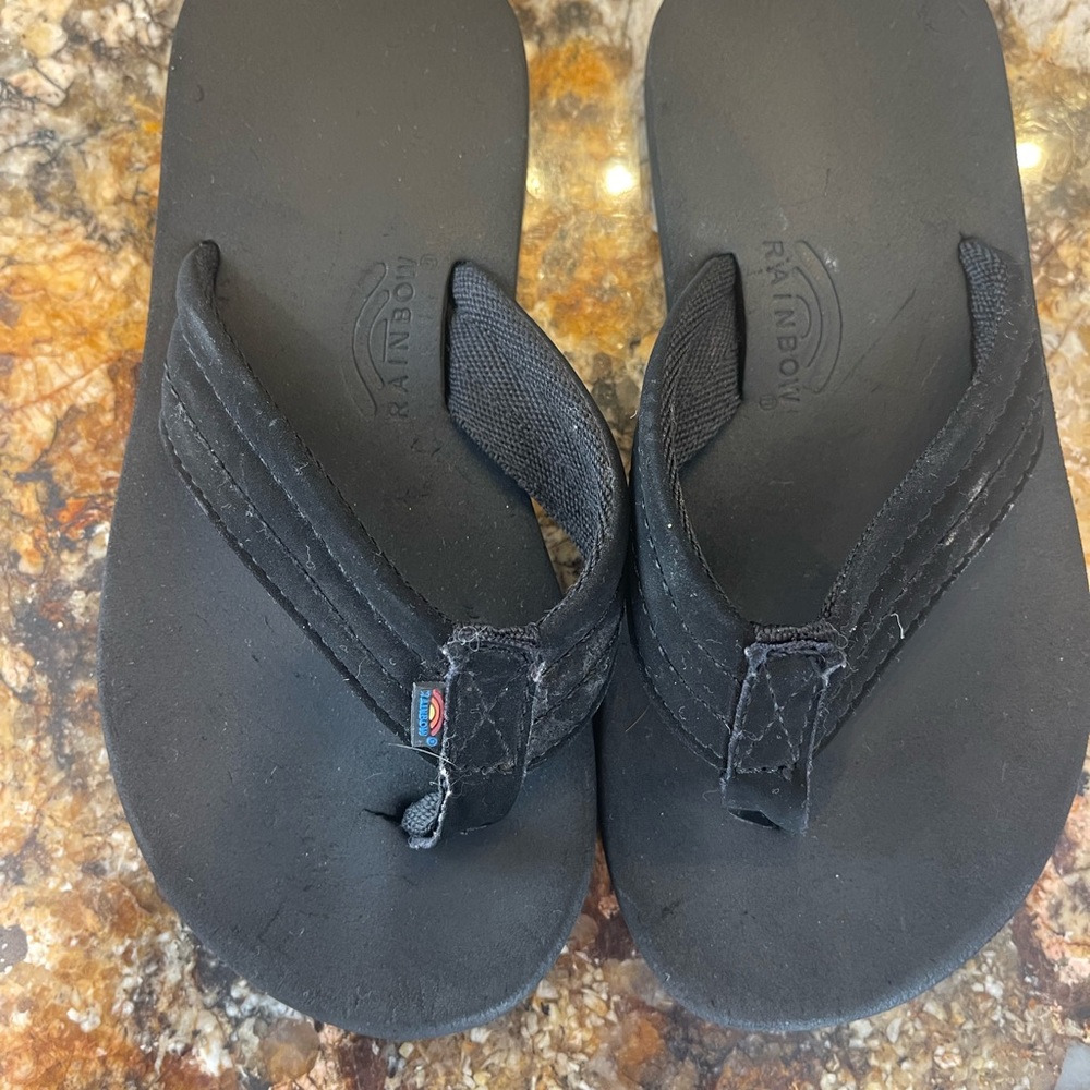 Size 13/1 boy rainbow flip flops